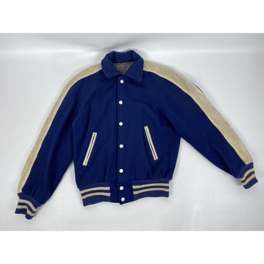 Milton High‎ School WV Wool Jacket Coat Striped Varsity Cheerleader Vintage